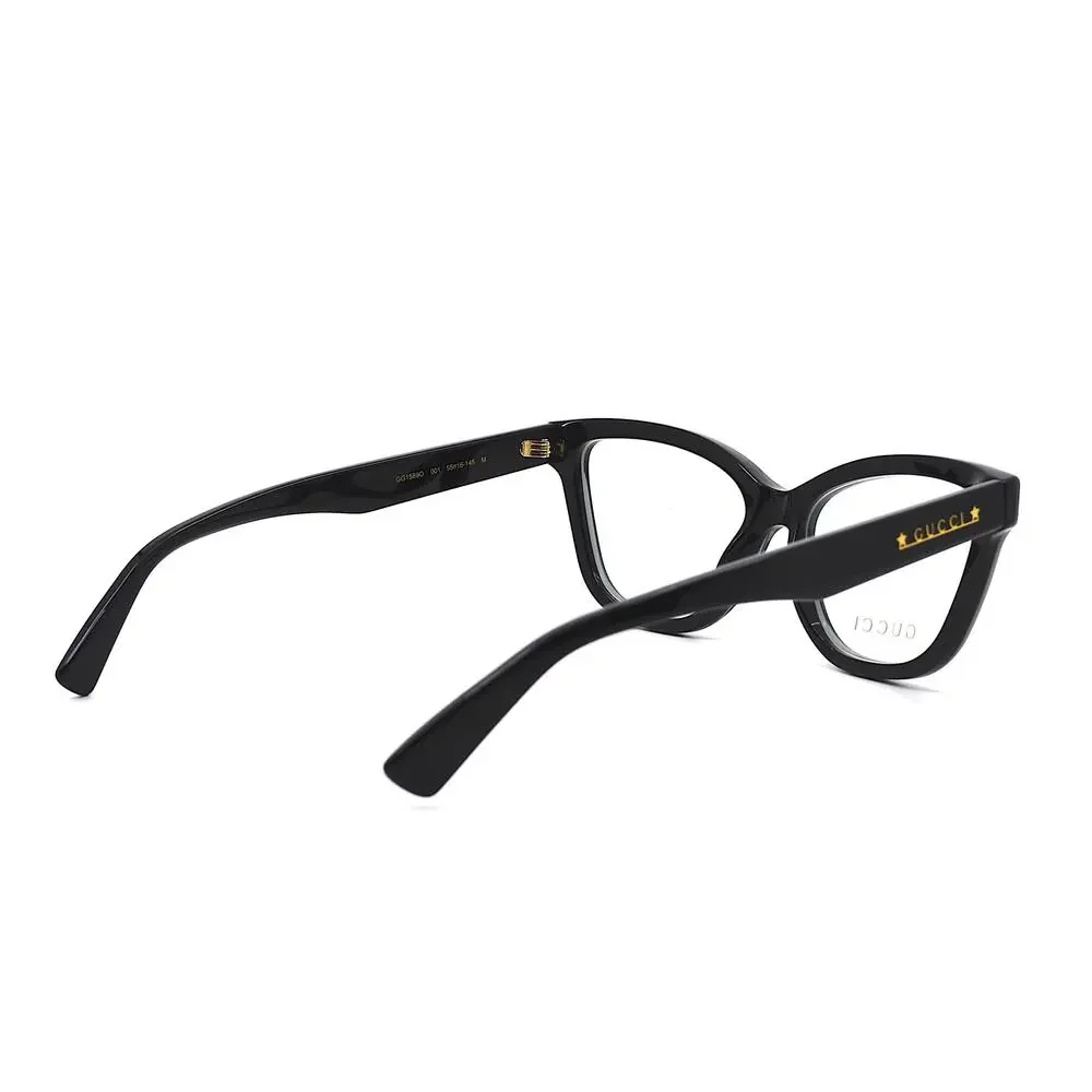 Gucci GG1589O 001 Black Eyeglasses Frames 55-16-145 Authentic New Italy